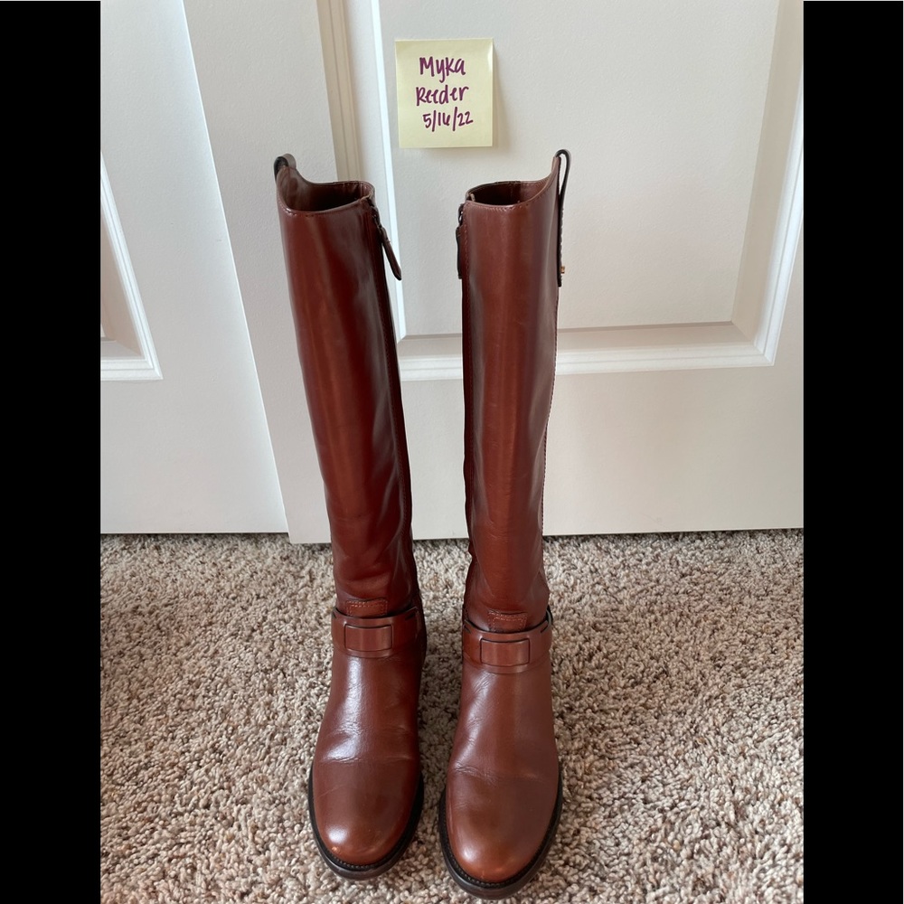 Tory Burch Derby Riding Boot - Almond 5.5